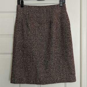 Burgundy tweed pencil skirt